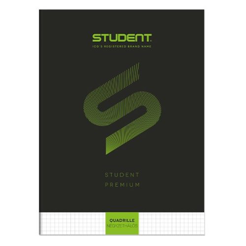 Füzet kockás ICO Student Black Prémium A/4 32 lapos