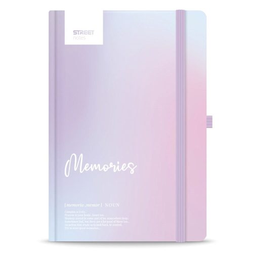 Notesz vonalas STREET Dictionary Memories A/5 96 lapos gumis keményfedelű