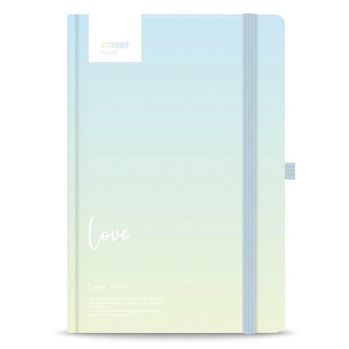 Notesz vonalas STREET Dictionary Love A/5 96 lapos gumis keményfedelű