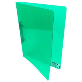 Gyűrűskönyv A/4 20 mm 2 gyűrű átlátszó zöld