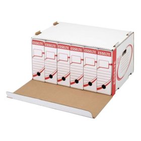   Archiváló konténer dobozoknak ESSELTE 360x258x540 mm előre nyíló tetővel fehér