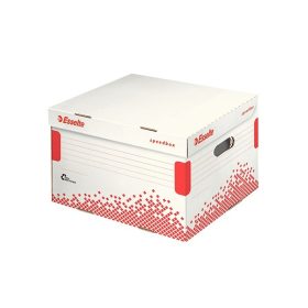   Archiváló konténer dobozoknak ESSELTE Speedbox L 433x263x364 mm felfelé nyíló tetővel fehér