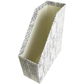   Irattartó papucs FORTUNA Fantasy 90 mm karton textil mintás szürke