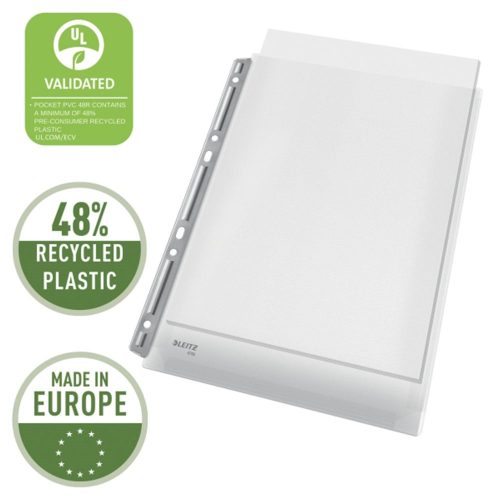 Lefűzhető genotherm LEITZ Jumbo A/4 170 mikron fémsínnel narancsos 3 darabos