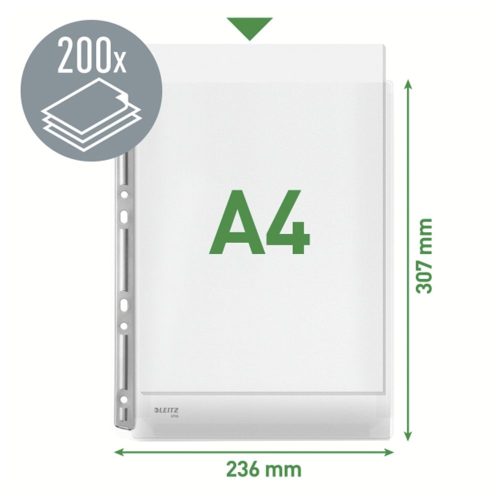 Lefűzhető genotherm LEITZ Jumbo A/4 170 mikron fémsínnel narancsos 3 darabos