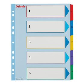   Regiszter ESSELTE A/4 maxi laminált karton újraírható 1-5