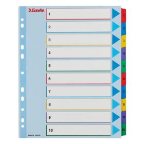   Regiszter ESSELTE A/4 maxi laminált karton újraírható 1-10