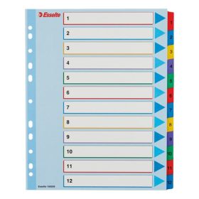  Regiszter ESSELTE A/4 maxi laminált karton újraírható 1-12