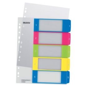   Regiszter LEITZ Wow A/4 műanyag nyomtatható extra széles 1-5