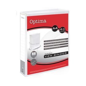 Gyűrűskönyv OPTIMA panorámás A/4 4 gyűrű 38mm fehér