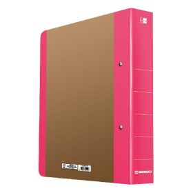   Gyűrűskönyv DONAU Life A/4 50 mm 2 gyűrű karton neon rózsaszín-barna