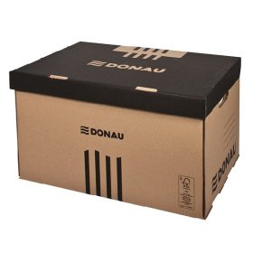   Archiváló konténer dobozoknak DONAU 555x370x315 mm felfelé nyíló tetővel barna