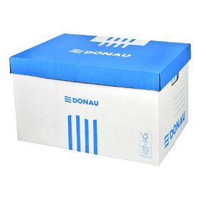   Archiváló konténer dobozoknak DONAU 545x363x317 mm levehető tetővel kék