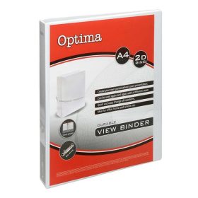 Gyűrűskönyv OPTIMA panorámás A/4 2 gyűrű 25mm fehér