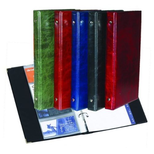 Névjegytartó ELEGANT pvc borítású karton 80 darabos fekete