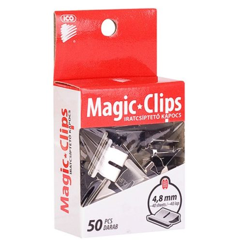 Iratcsíptető kapocs ICO Magic Clips 4,8mm 50 darabos