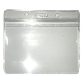   Azonosítókártya tartó Vinyl tasak simítózáras 90x60mm fekvő áttetsző