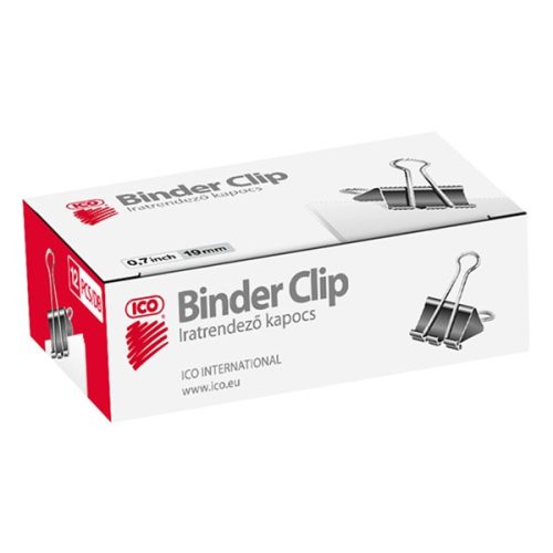 Binder csipesz ICO 19 mm 12 darabos