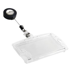   Azonosítókártya tartó DURABLE 2 kártyához zárt kihúzható tartóval átlátszó 10 darabos