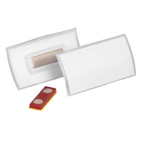   Névjegykitűző DURABLE Click Fold 40x75 mm mágneses elfordulásmentes átlátszó