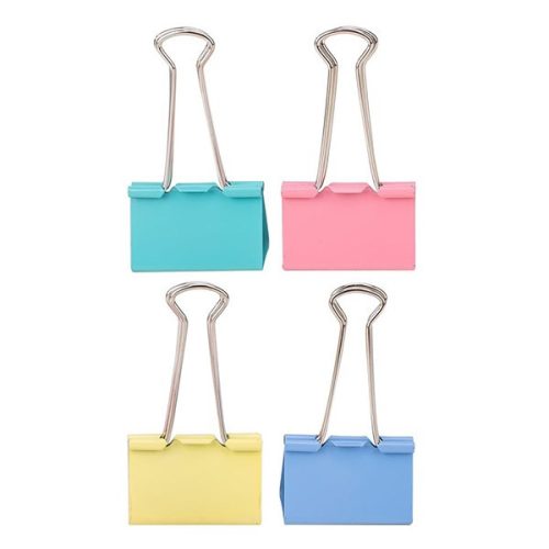 Binder csipesz DELI 41 mm színes 24 darabos