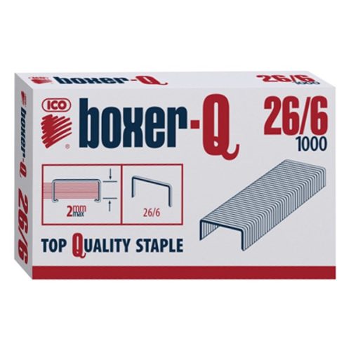 Tűzőkapocs BOXER Q 26/6 1000 darabos
