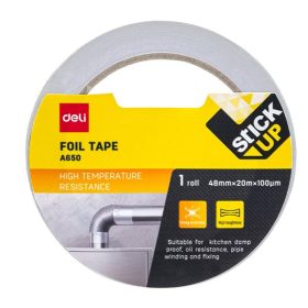 Ragasztószalag DELI 48 mm x 20 m alumínium