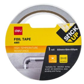 Ragasztószalag DELI 60 mm x 10 m alumínium