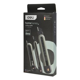   Univerzális vágókés DELI műanyag test különböző méret zöld 3 darabos