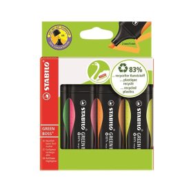   Szövegkiemelő készlet STABILO Green Boss 4 darabos környezetbarát