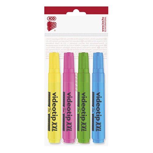 Szövegkiemelő készlet ICO Videotip XXL 1-4mm 4 darabos