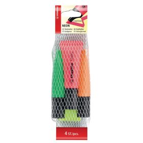 Szövegkiemelő készlet STABILO neon 4 darabos