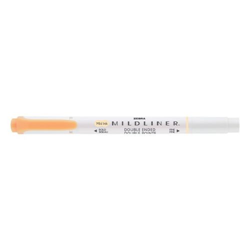 Szövegkiemelő kétvégű ZEBRA Mildliner fluorescent 1,4-4,0 mm narancssárga