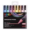 Filctoll UNI Posca PC-5M pasztell színek 8 darabos