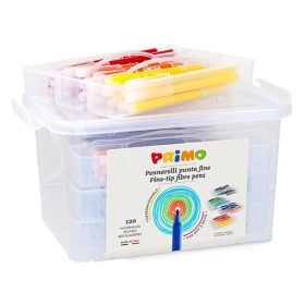   Filctoll PRIMO színes 12 színű 120 darabos kerek, műanyag tartóban