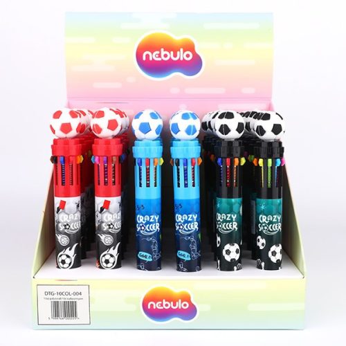 Golyóstoll NEBULO 0,7 mm 10 színű Foci