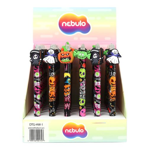 Golyóstoll NEBULO nyomógombos 0,5mm halloween 1
