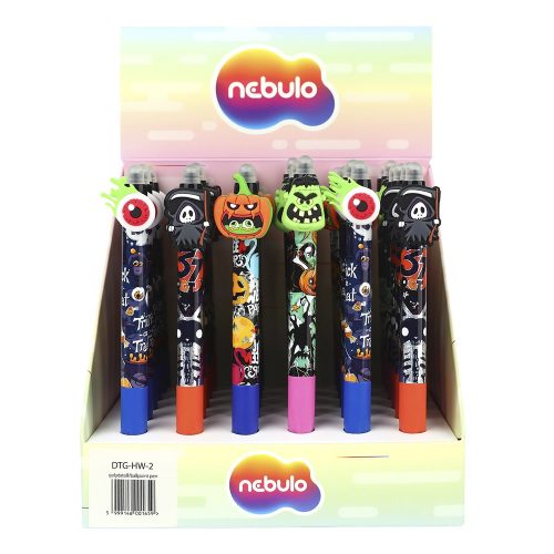 Golyóstoll NEBULO nyomógombos 0,5mm halloween 2