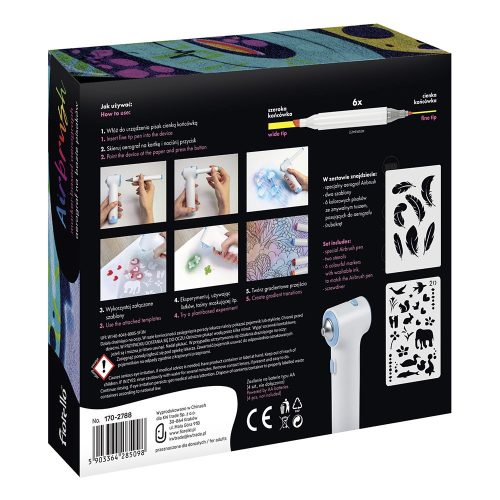 Filctoll készlet FIORELLO festékszóró, sablon, filctoll