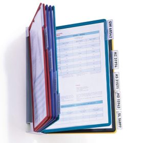   Bemutatótábla tartó DURABLE Vario fali 10 db A/4 táblával vegyes színek