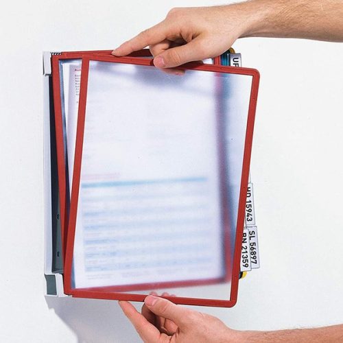 Bemutatótábla tartó DURABLE Vario fali 10 db A/4 táblával vegyes színek