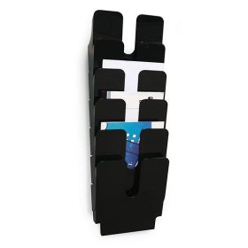   Prospektustartó DURABLE Flexiplus A/4 álló fali 6 részes fekete