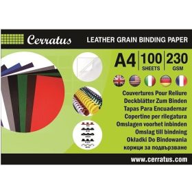 Hátlap CERRATUS A/4 230 g bőrhatású piros