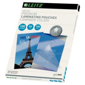 Lamináló fólia LEITZ A/4 100 mikron fényes 100 lapos