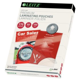 Lamináló fólia LEITZ A/4 175 mikron fényes 100 lapos