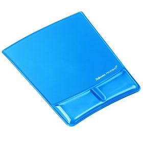   Egéralátét géltöltésű csuklótámasszal FELLOWES Health-V Crystal kék
