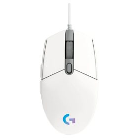   Egér vezetékes LOGITECH G203 Lightsync USB 6 gombos 8000 DPI fehér