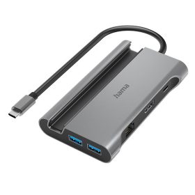   Elosztó HUB HAMA USB 3.2 + 3xUSB 3.1/2xUSB-C/HDMI/LAN + tápegység