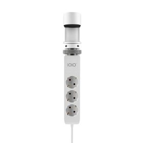   Kábel hosszabbító IOIO asztalhoz rögzíthető 3 aljzat 1,5m, 2xUSB-A, 1xUSB-C fehér