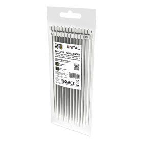   Kábelkötegelő-gyorskötöző ENTAC 200mm x 2,5mm fehér 50 darabos